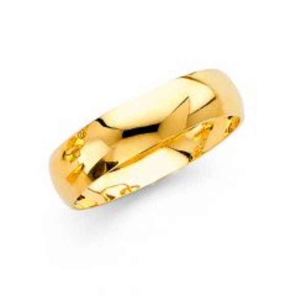 Other - 14k Yellow Gold Hollow 6mm Men's Wedding Band